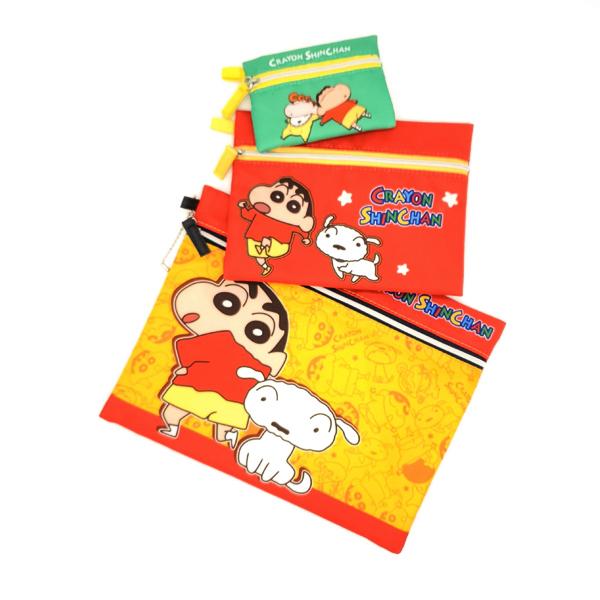 クレヨンしんちゃん 3連ポーチ レッド しんちゃん シロ Crs 243 177 Nico Marche ニコマルシェ 通販 Yahoo ショッピング