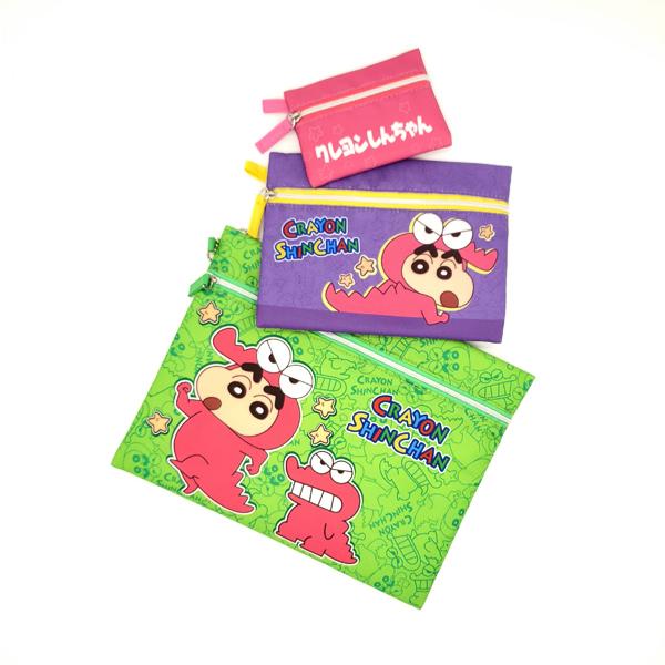 クレヨンしんちゃん 3連ポーチ グリーン しんちゃん ワニ山さん Crs 244 177 Nico Marche ニコマルシェ 通販 Yahoo ショッピング