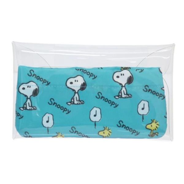 SNOOPY スヌーピー インナークリアマルチケースL ブルー SPZ