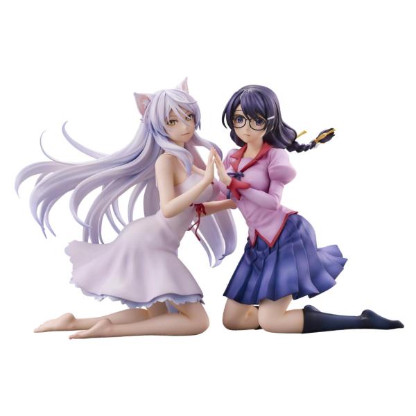 海洋堂(KAIYODO) 『猫物語』羽川翼2体セット ノンスケール PVC&ABS製 塗装済み 完成品フィギュア