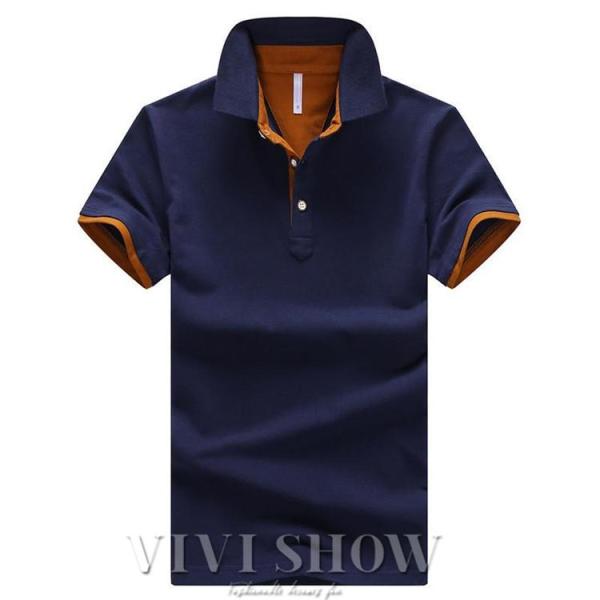ゴルフシャツ ポロシャツ メンズ Tシャツ 半袖 POLOシャツ ユニフォーム スポーツ 制服 カラー配色 ゴルフウェア 吸汗速乾 父の日