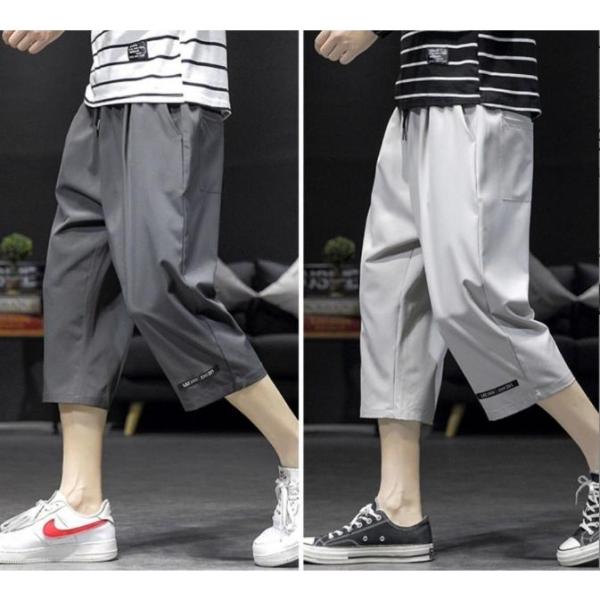 ハーフパンツ メンズ 7分丈 ひざ下 パンツ 七分丈 クロップドパンツ カーゴパンツ 夏用 涼感 ルームウェア アウトドア ゆったり 夏 大きいサイズ