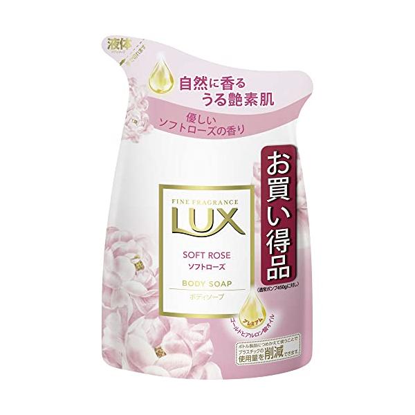 ユニリーバ LUXラックス ボディソープ ソフトローズの香り 詰替え 300g ×4個