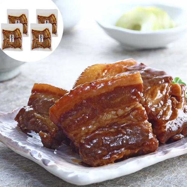 鹿児島県産黒豚使用 豚角煮 190g 固形量150g 個包装×4　ギフト　のし　お礼　お祝い プレゼント　sk