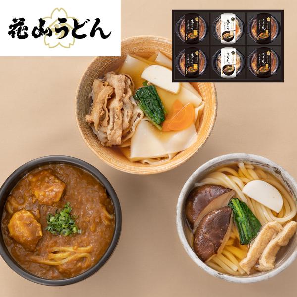 群馬 花山うどん 老舗のうどん味くらべ 6食セット  饂飩 ギフト 冷凍　sk