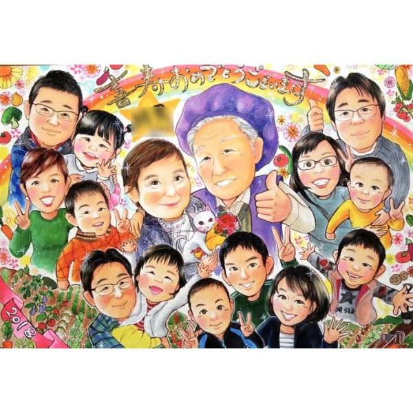 ・下描き満足保証・納期厳守・人気の似顔絵作家ずっと飾れる満足度の高い似顔絵をお届けします【ご利用の多いシーン】お祝い プレゼント 贈り物 ギフト 贈呈用 還暦 古希 喜寿 傘寿 米寿 卒寿 白寿 百寿 長寿 結婚記念日 金婚式 結婚50周年...