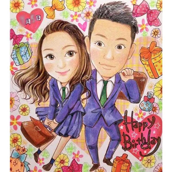 ・下描き満足保証・納期厳守・人気の似顔絵作家ずっと飾れる満足度の高い似顔絵をお届けします【ご利用の多いシーン】お祝い プレゼント 贈り物 ギフト 贈呈用 還暦 古希 喜寿 傘寿 米寿 卒寿 白寿 百寿 長寿 結婚記念日 金婚式 結婚50周年...