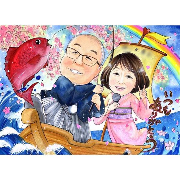 ・下描き満足保証・納期厳守・人気の似顔絵作家ずっと飾れる満足度の高い似顔絵をお届けします【ご利用の多いシーン】お祝い プレゼント 贈り物 ギフト 贈呈用 還暦 古希 喜寿 傘寿 米寿 卒寿 白寿 百寿 長寿 結婚記念日 金婚式 結婚50周年...