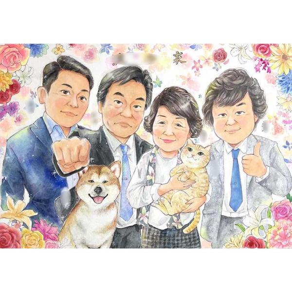 ・下描き満足保証・納期厳守・人気の似顔絵作家ずっと飾れる満足度の高い似顔絵をお届けします【ご利用の多いシーン】お祝い プレゼント 贈り物 ギフト 贈呈用 還暦 古希 喜寿 傘寿 米寿 卒寿 白寿 百寿 長寿 結婚記念日 金婚式 結婚50周年...