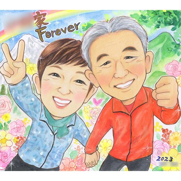 ・下描き満足保証・納期厳守・人気の似顔絵作家ずっと飾れる満足度の高い似顔絵をお届けします【ご利用の多いシーン】お祝い プレゼント 贈り物 ギフト 贈呈用 還暦 古希 喜寿 傘寿 米寿 卒寿 白寿 百寿 長寿 結婚記念日 金婚式 結婚50周年...
