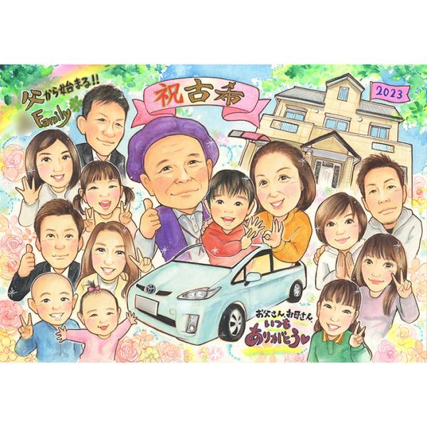 ・下描き満足保証・納期厳守・人気の似顔絵作家ずっと飾れる満足度の高い似顔絵をお届けします【ご利用の多いシーン】お祝い プレゼント 贈り物 ギフト 贈呈用 還暦 古希 喜寿 傘寿 米寿 卒寿 白寿 百寿 長寿 結婚記念日 金婚式 結婚50周年...