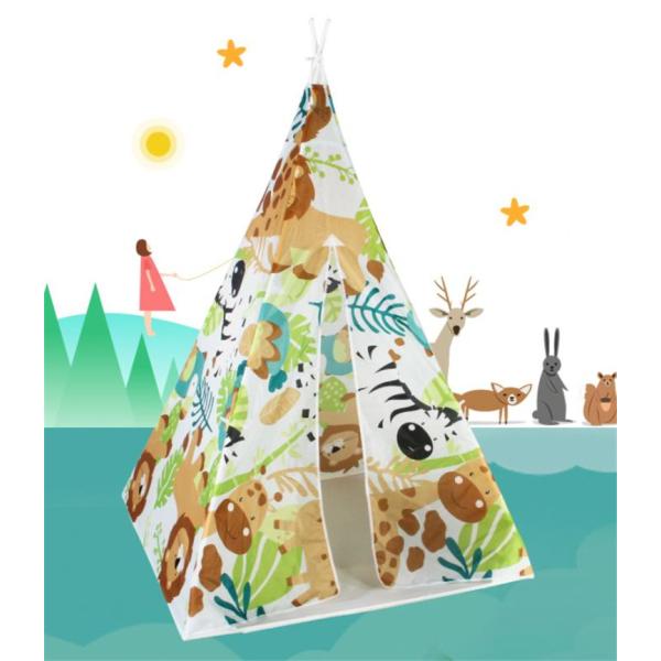 お城 子供用テント インドア ガール 男の子 インディアン プレイハウス サイズ110*110*160CM