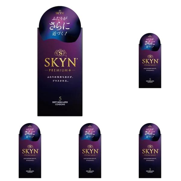 不二ラテックス SKYNプレミアムプラス ポリイソプレン 5個入 × 5【C-1× 5】【ゆうパケット】