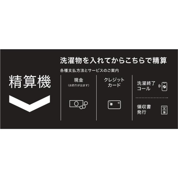 【TOSEI】精算機ご案内（スリム）（パネル）黒　現金／クレジットカード 日本コインランドリー販売