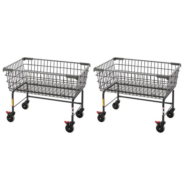 コインランドリー カート コインランドリー用カート 買い物 荷物用 什器 ランドリーカートL(2台セット)HHH-ランドリーカートL
