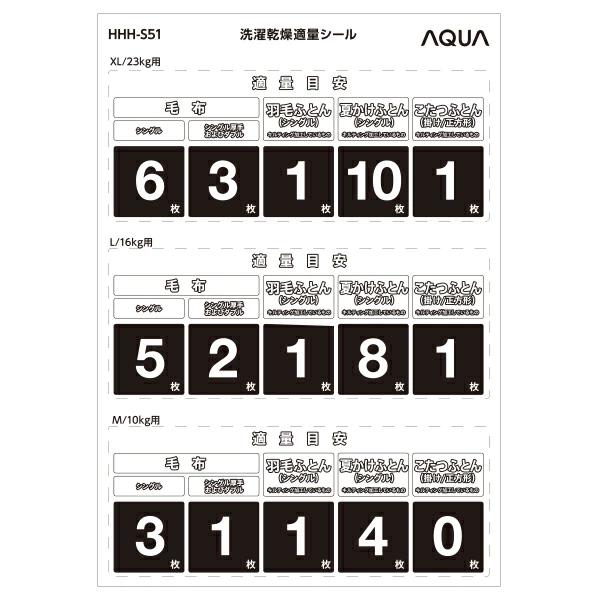 コインランドリー 日本コインランドリー販売 適量シール 洗濯乾燥機用
