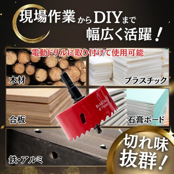 �z�[���\�[ �Z�b�g 12�{ �� ���a 18����-75mm �o�C���^���� HSS�f�� ���n�݌v �o�l�t�� �X�v�����O�Z���^�[�h�����t�� �}�L�^ �݊� (HOS1201) ���i�摜5
