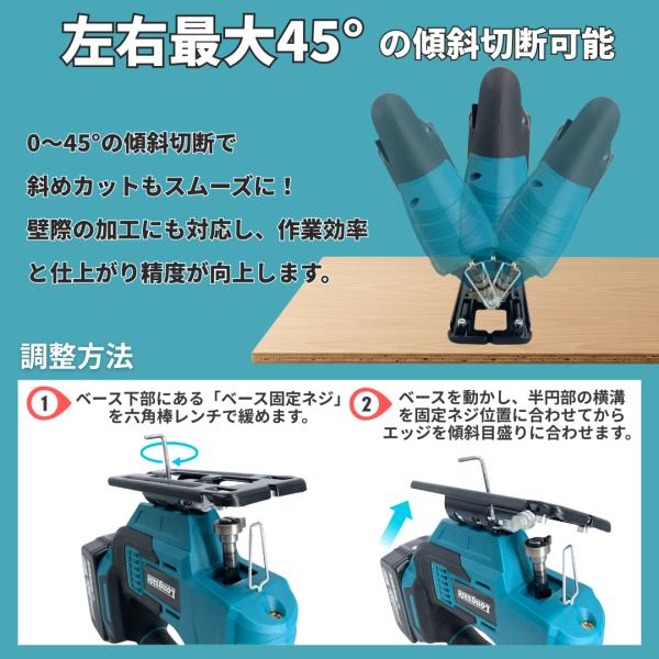 �W�O�\�[ �d���̂����� �[�d�� �d���W�O�\�[ �R�[�h���X �d�� �d�� �ؒf 18V 14.4V �o�b�e���[ �Ή� �}�L�^ 18V �o�b�e���[ �݊� (JIG02-BL) ���i�摜3