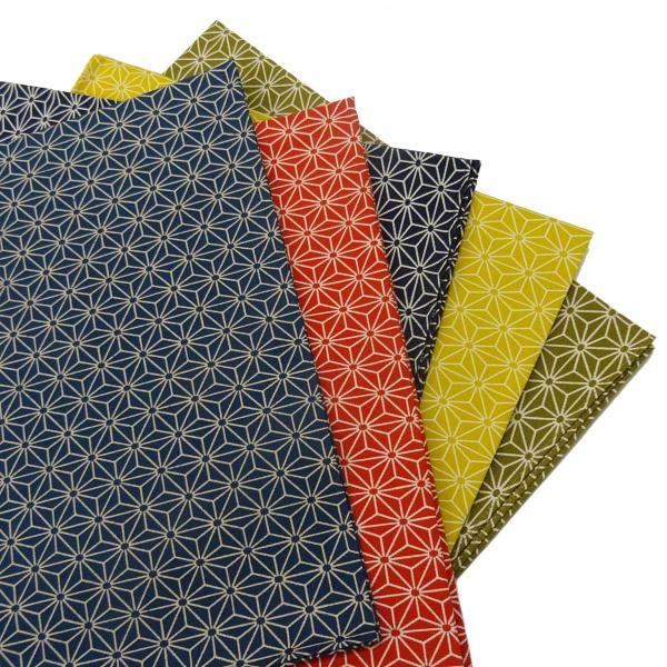 日本製 バンダナ コットン 綿 和柄 麻の葉 4123-00104 : 日本橋