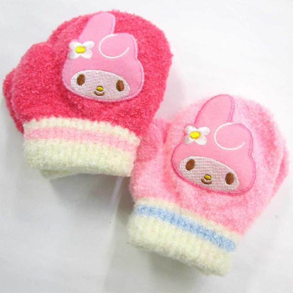 日本製 子供用 手袋 ミトン サンリオ マイメロディ 笛入り MM412377