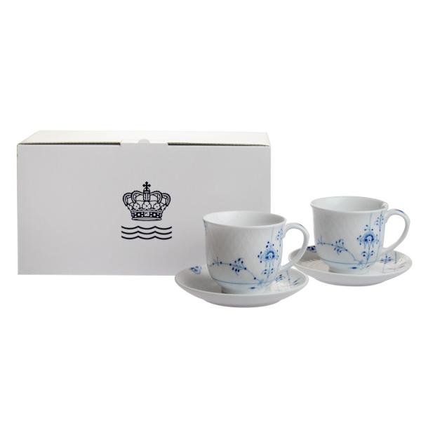 新品　ロイヤルコペンハーゲン ブルーパルメッテ 蓋付きカップ＆ソーサー ペア Amazon.co.jp: 【正規輸入品】ロイヤルコペンハーゲン ブルー