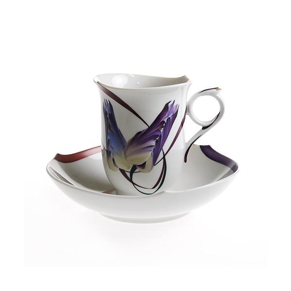 ブルー×レッド Meissenユーゲントケシコーヒー＆ソーサー