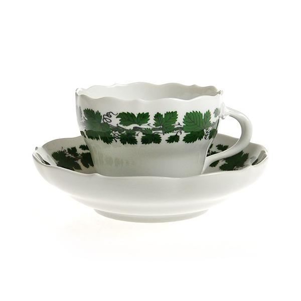 マイセン (Meissen) ブドウの葉 (ヴァインリーフ) コーヒーカップ