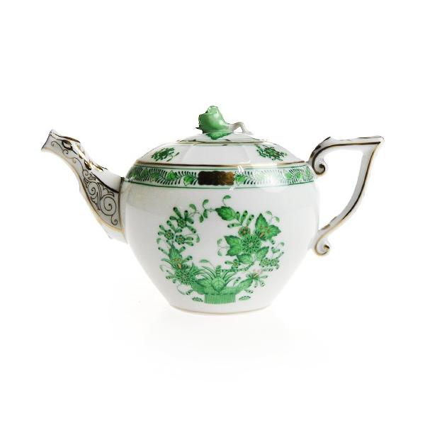 ヘレンド FV インドの華グリーン ティーポットミニ 608 400ml : 071011  