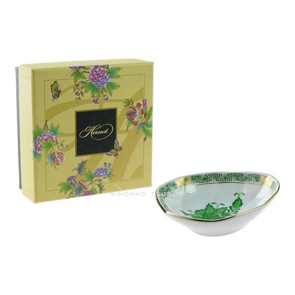 ヘレンド（HEREND） 並行輸入品 AV アポニーグリーン リーフディッシュ
