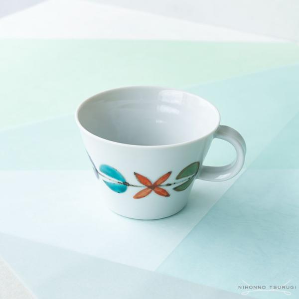 徳永遊心窯 色絵花繋ぎ マグカップ （台形） : 輸入ブランド洋食器専門