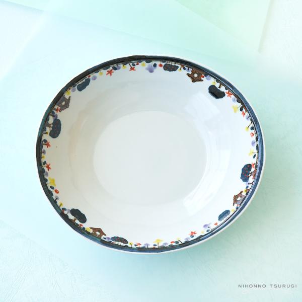 徳永遊心窯 色絵家並み 楕円鉢 23cm×20cm : 輸入ブランド洋食器専門店2