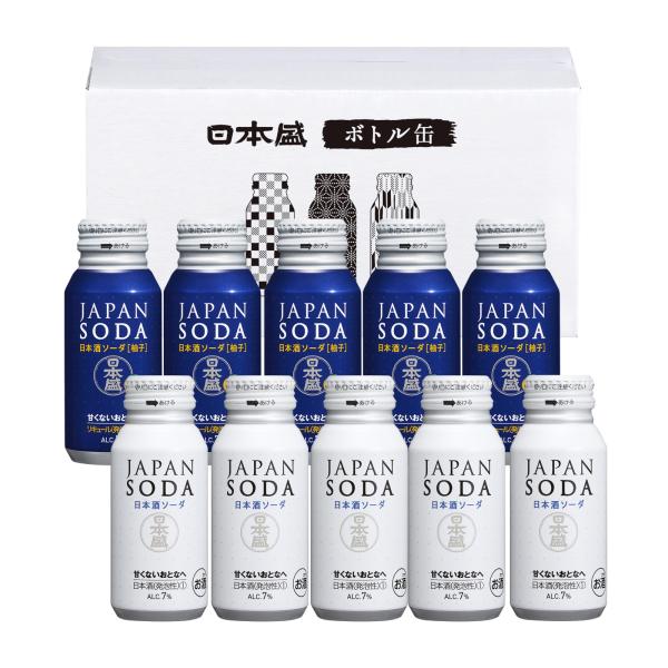 スパークリング 日本酒 柚子 日本盛 ジャパンソーダ 2種10本セット 180ml ボトル缶  酒 家飲み 晩酌 まとめ買い プレゼント お祝い 誕生日 内祝い お返し お中元