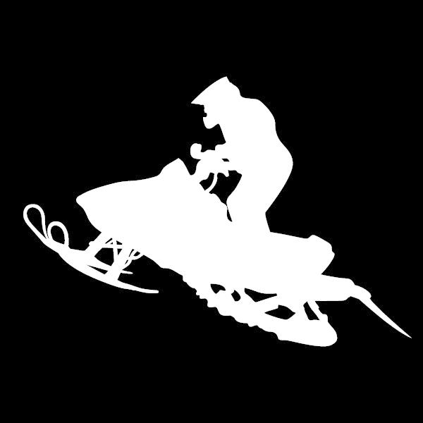 ステッカー スノーモービルB(カラー10種類) シルエットステッカー カッティングステッカーデカール オシャレ/防水/ボード/傷隠し メール便送料無料 -103