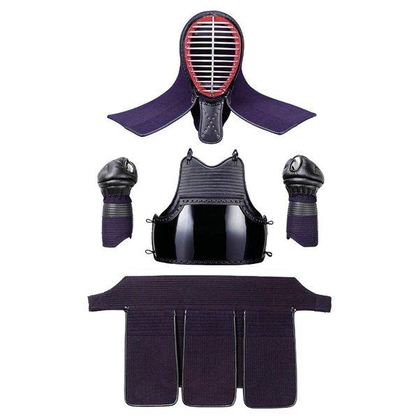 剣道防具セット 6mmミシン刺 メイリン3号 面・胴・甲手・垂4点セット  