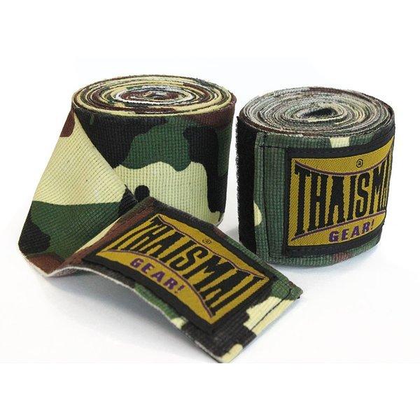 マジックテープ式サイズ幅約5cm×長さ約450cm素材ポリエステル拳を守る、人気のカモフラ(迷彩)柄のバンデージです。