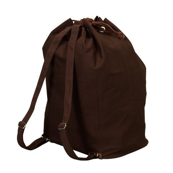 リュック式で安全！伝統的な茶帆布です。