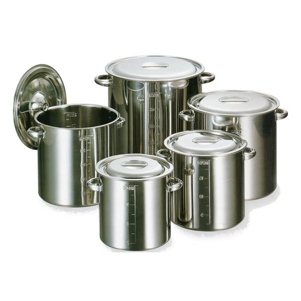 【美品】【業務用】ステンレス 両手鍋 48cm 木製ふた付き クローバー18-8 18-8ステンレス寸胴鍋目盛付48cm 蓋付 86L : 新潟キッチン - 通販