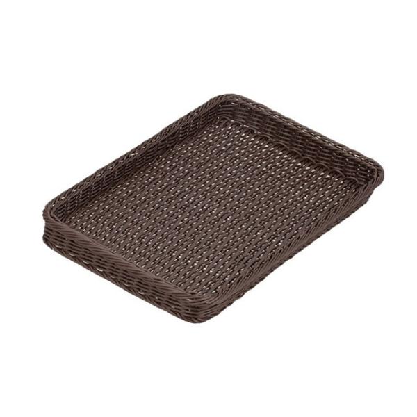 材質：ポリプロピレン樹脂　耐熱温度：120℃　サイズ：400ｘ300ｘH35mm※ダークブランのみのご提供価格です。※丸材＆平材ミックスの仕様です。