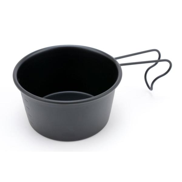 18-8　ブラック深型シェラカップ　300ml　目盛付シリコン加工　Made in TSUBAME