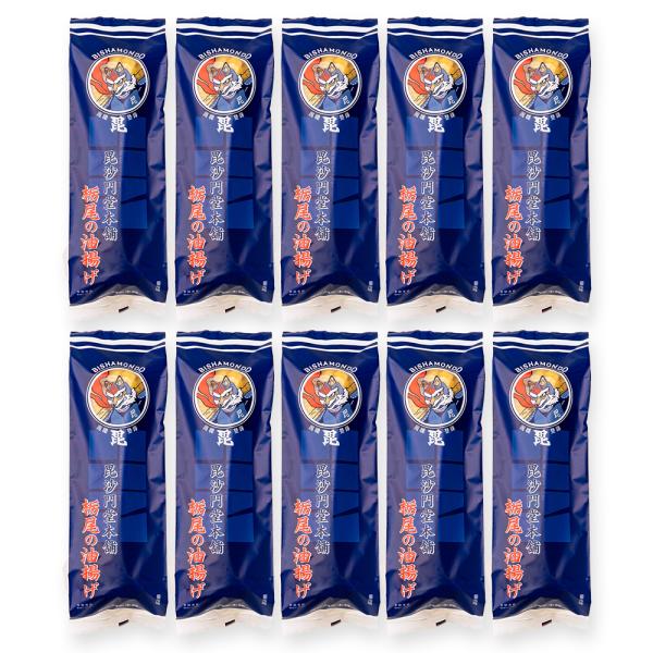 長岡市栃尾地区の名物「栃尾の油揚げ」。豆乳の濃度にこだわった油揚げは、きめ細かなしっとり食感で、大豆の旨味たっぷり！サッと焼くだけで、お酒のアテにも、ごはんのおかずにもなりますよ。「毘沙門堂本舗」は、栃尾のローカルヒーロー「トチオンガーセブ...