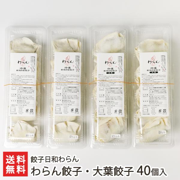 わらん餃子・大葉餃子 各4パック入り ※1パックあたり5個入り/餃子日和わらん/送料無料