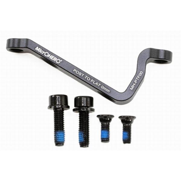 【即納】MicrOHERO　軽量　自転車　ディスクブレーキ　マウントアダプター　 (ポストマウント　To　フラットマウント　+-0mm　MH-PTF00)