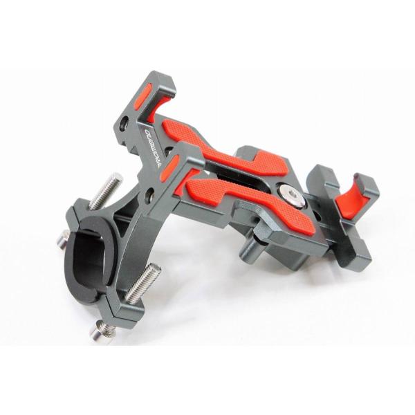 ・主な仕様： ・取り付けクランプ径：約Φ22.2〜32mm・高さ：約　80mm・対応スマホーサイズ：　厚み　最大　10mm　幅　最大　95mm・平均重量(ペア):　約　103g・※　パッケージあり、マニュアルあり(英文)