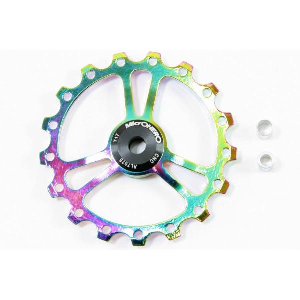 ・主な仕様：・ギア：17T・最大外径：約　　Φ69.0mm・取り付け穴径：4/5/6mm　対応・重さ：　約　13g（平均値）・対応リアディレイラー：SHIMANO、CAMPAGNOLO、SRAM の7?11速ディレーラー・材質:CNC 切削...