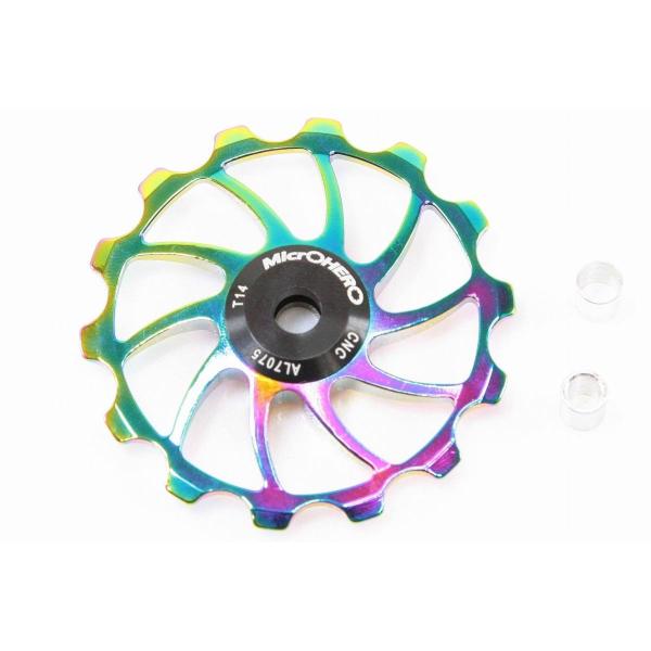 ・主な仕様：・ギア：14T・最大外径：約　Φ55.6mm・取り付け穴径：4/5/6mm　対応・重さ：　約　11g（平均値）・対応リアディレイラー：SHIMANO、CAMPAGNOLO、SRAM の7?11速ディレーラー・材質:CNC 切削7...