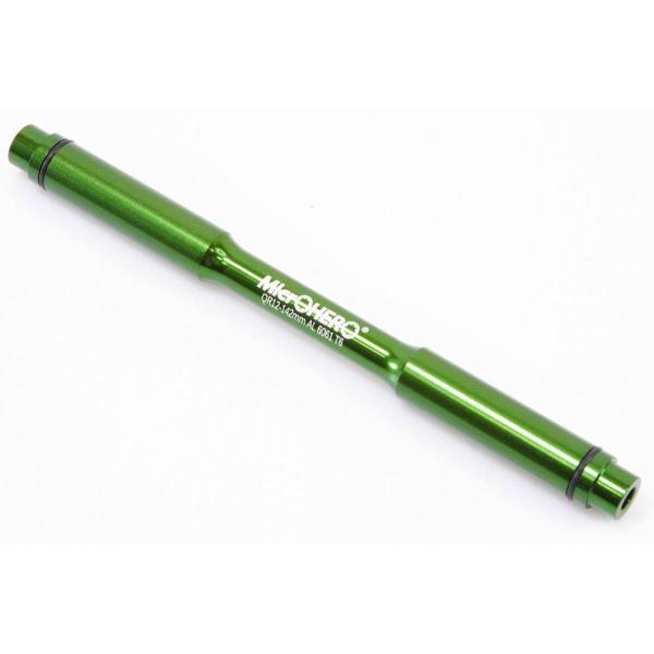 ・マイクロヒーロー（MicrOHERO）製、リアQR12アクスル規格のハブホイールを10mmアクスルのフレームで使用できるアクスル変換アダプタです。・アルミ６０６１　Ｔ６合金をＣＮＣ削りだしで制作しておりますので制度と硬性とも優れております...