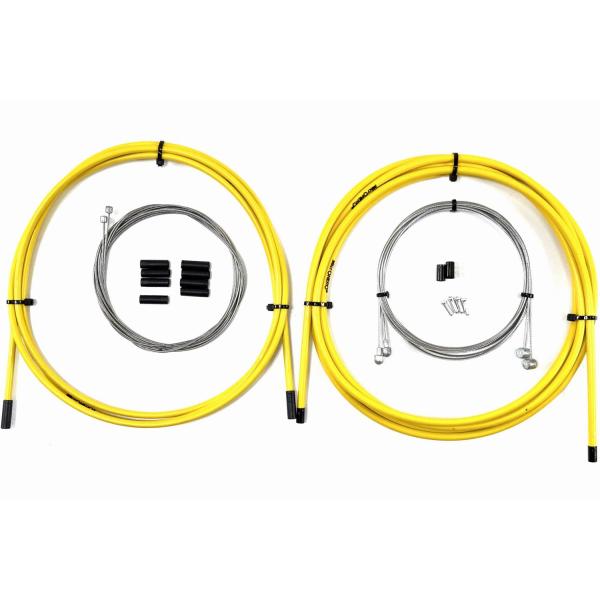 ・シフトアウターはソフトタイプで、コンジッドタイプと違い軽量で取り回しがきつい場合や輪行などで折りたたむ回数が多い自転車にもおすすめできます。・商品内容：・ブレーキアウター 外径　Φ5mm　長さ　2.5mx1本・シフトアウター　外径　Φ4m...