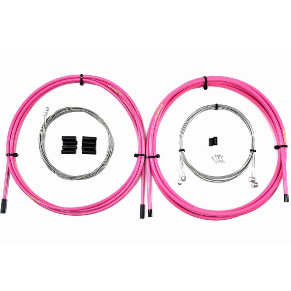 ・シフトアウターはソフトタイプで、コンジッドタイプと違い軽量で取り回しがきつい場合や輪行などで折りたたむ回数が多い自転車にもおすすめできます。・商品内容：・ブレーキアウター 外径　Φ5mm　長さ　2.5mx1本・シフトアウター　外径　Φ4m...