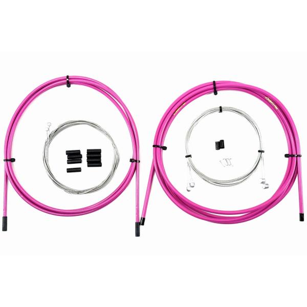 ・シフトアウターはソフトタイプで、コンジッドタイプと違い軽量で取り回しがきつい場合や輪行などで折りたたむ回数が多い自転車にもおすすめできます。・商品内容：・ブレーキアウター 外径　Φ5mm　長さ　2.5mx1本・シフトアウター　外径　Φ4m...