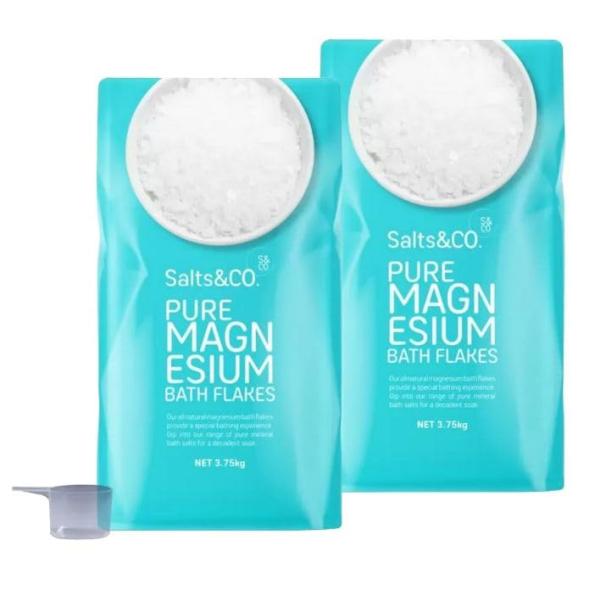 Salts&CO. マグネシウム バスフレーク 3.75kg 約25回分 × 2個セット 大容量 バスソルト ミネラル お風呂 入浴剤 PURE MA